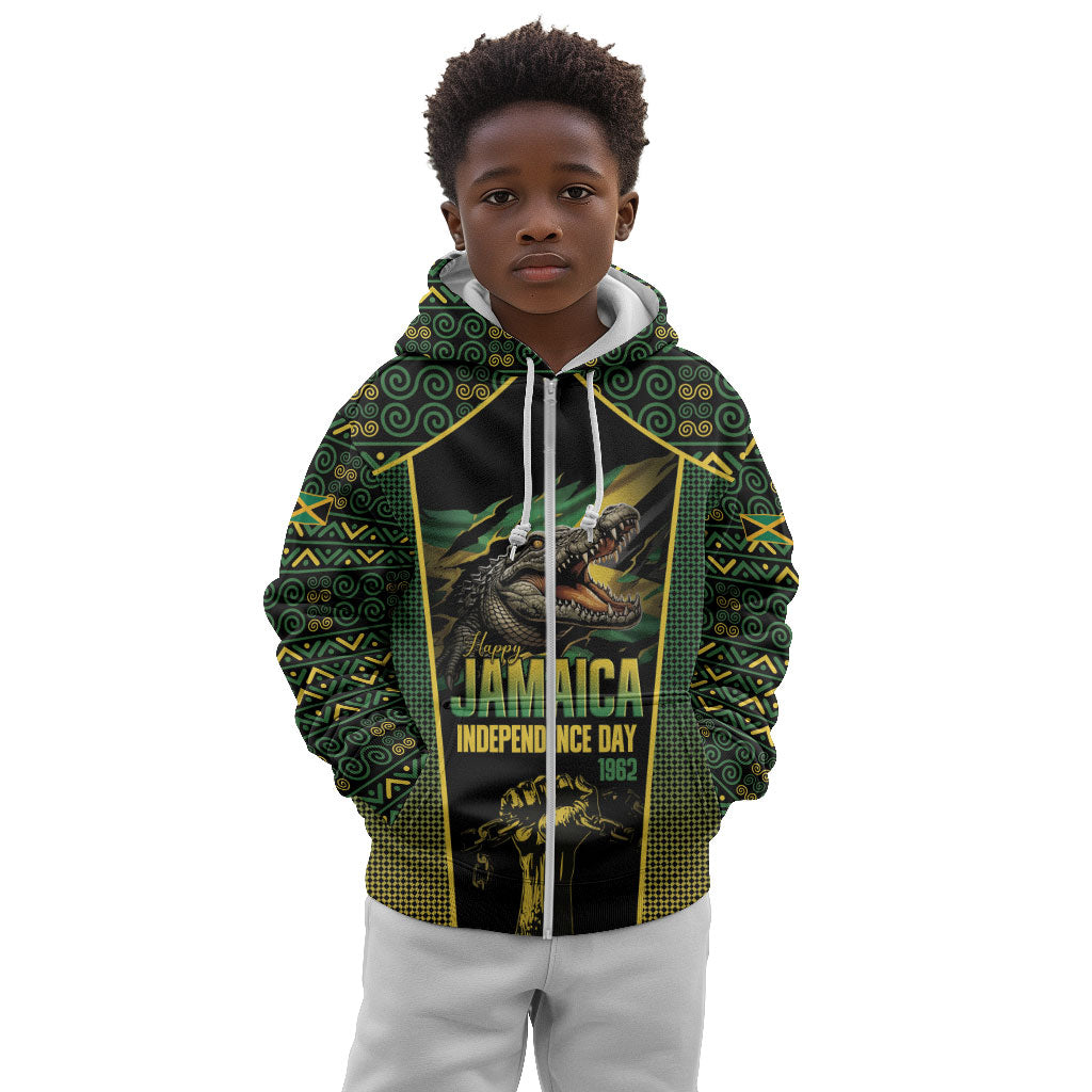 Jamaica Independence Day Kid Hoodie Crocodile Broken Chain Freedom