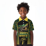 Jamaica Independence Day Kid Polo Shirt Crocodile Broken Chain Freedom