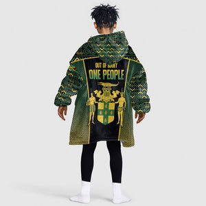 Jamaica Independence Day Kid Wearable Blanket Hoodie Crocodile Broken Chain Freedom