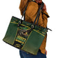 Jamaica Independence Day Leather Tote Bag Crocodile Broken Chain Freedom