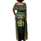 Jamaica Independence Day Off Shoulder Maxi Dress Crocodile Broken Chain Freedom
