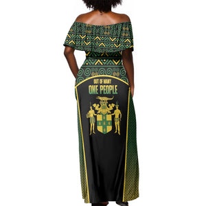 Jamaica Independence Day Off Shoulder Maxi Dress Crocodile Broken Chain Freedom