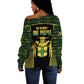 Jamaica Independence Day Off Shoulder Sweater Crocodile Broken Chain Freedom