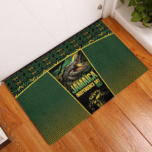 Jamaica Independence Day Rubber Doormat Crocodile Broken Chain Freedom