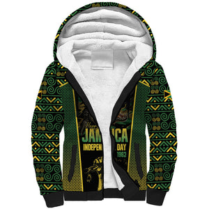 Jamaica Independence Day Sherpa Hoodie Crocodile Broken Chain Freedom