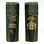 Jamaica Independence Day Skinny Tumbler Crocodile Broken Chain Freedom