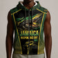 Jamaica Independence Day Sleeveless Zip Hoodie Crocodile Broken Chain Freedom