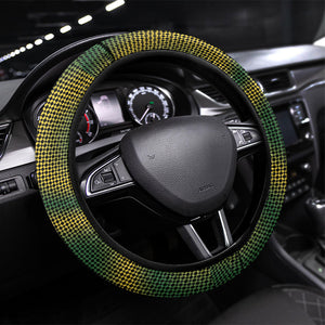 Jamaica Independence Day Steering Wheel Cover Crocodile Broken Chain Freedom