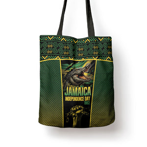 Jamaica Independence Day Tote Bag Crocodile Broken Chain Freedom