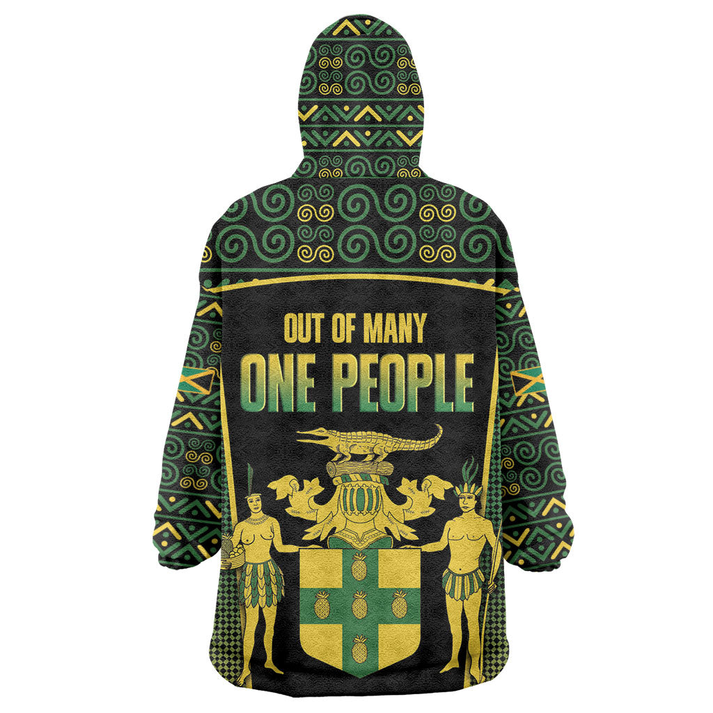 Jamaica Independence Day Wearable Blanket Hoodie Crocodile Broken Chain Freedom