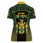 Jamaica Independence Day Women Polo Shirt Crocodile Broken Chain Freedom