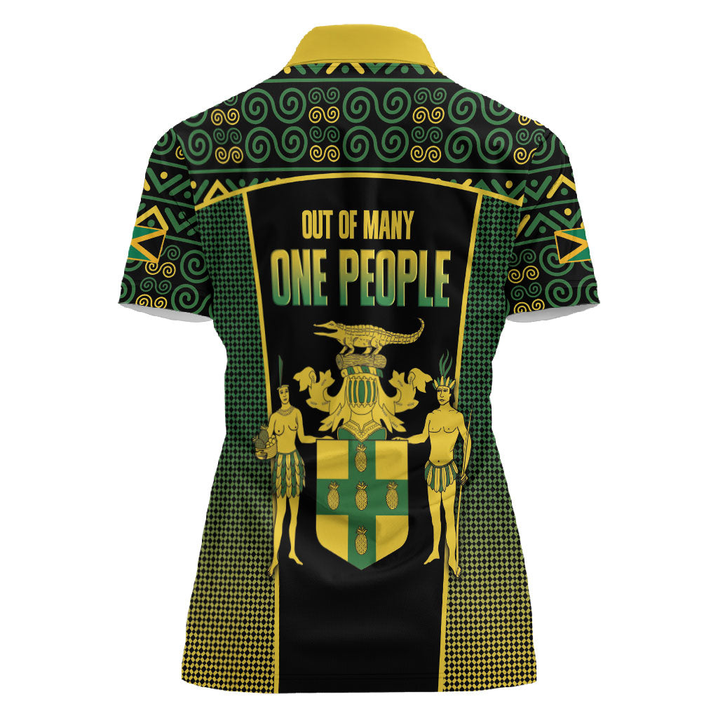 Jamaica Independence Day Women Polo Shirt Crocodile Broken Chain Freedom