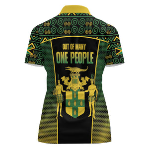 Jamaica Independence Day Women Polo Shirt Crocodile Broken Chain Freedom