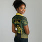 Jamaica Independence Day Women Polo Shirt Crocodile Broken Chain Freedom