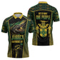 Jamaica Independence Day Zipper Polo Shirt Crocodile Broken Chain Freedom