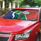 Nelson Mandela Birthday Auto Sun Shade 67 Minutes South Africa Flag Comic