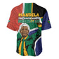 Nelson Mandela Birthday Baseball Jersey 67 Minutes South Africa Flag Comic