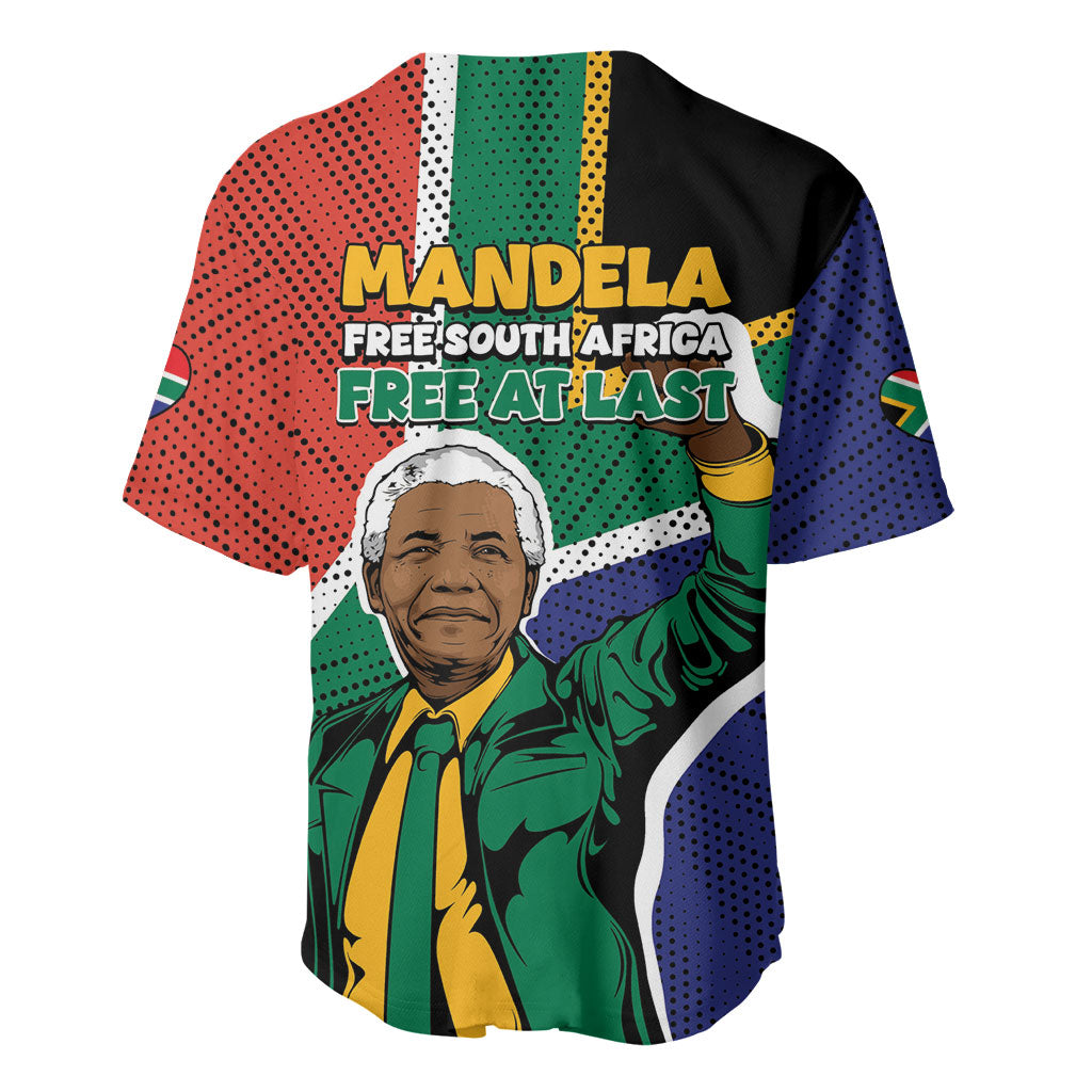 Nelson Mandela Birthday Baseball Jersey 67 Minutes South Africa Flag Comic