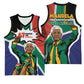 Nelson Mandela Birthday Basketball Jersey 67 Minutes South Africa Flag Comic