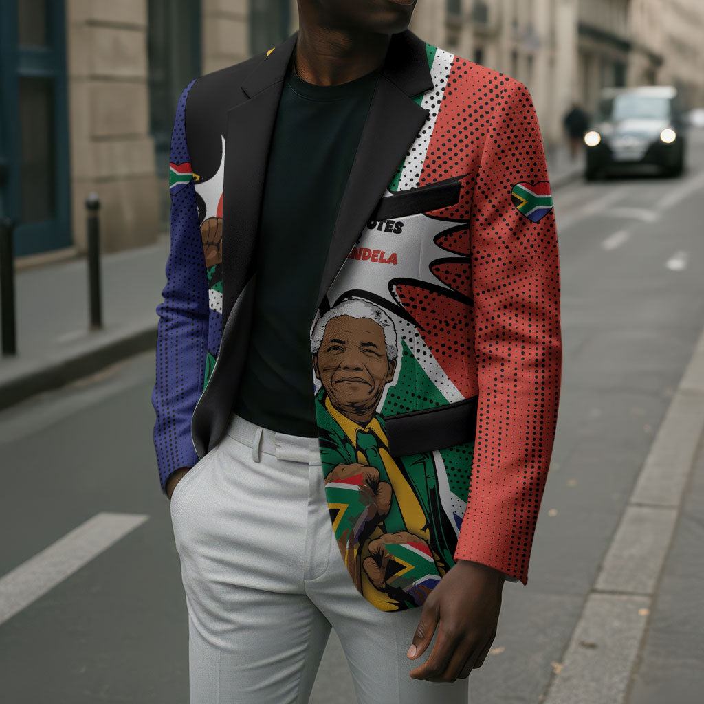 Nelson Mandela Birthday Blazer 67 Minutes South Africa Flag Comic