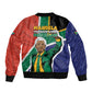 Nelson Mandela Birthday Bomber Jacket 67 Minutes South Africa Flag Comic