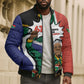 Nelson Mandela Birthday Bomber Puffer Jacket 67 Minutes South Africa Flag Comic