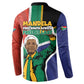 Nelson Mandela Birthday Button Sweatshirt 67 Minutes South Africa Flag Comic