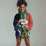 Nelson Mandela Birthday Hoodie Dress 67 Minutes South Africa Flag Comic