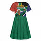 Nelson Mandela Birthday Kid Short Sleeve Dress 67 Minutes South Africa Flag Comic