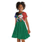 Nelson Mandela Birthday Kid Short Sleeve Dress 67 Minutes South Africa Flag Comic