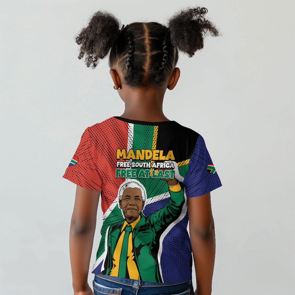 Nelson Mandela Birthday Kid T shirt 67 Minutes South Africa Flag Comic