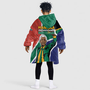 Nelson Mandela Birthday Kid Wearable Blanket Hoodie 67 Minutes South Africa Flag Comic