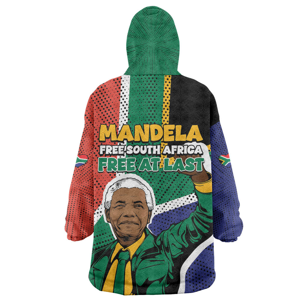 Nelson Mandela Birthday Kid Wearable Blanket Hoodie 67 Minutes South Africa Flag Comic