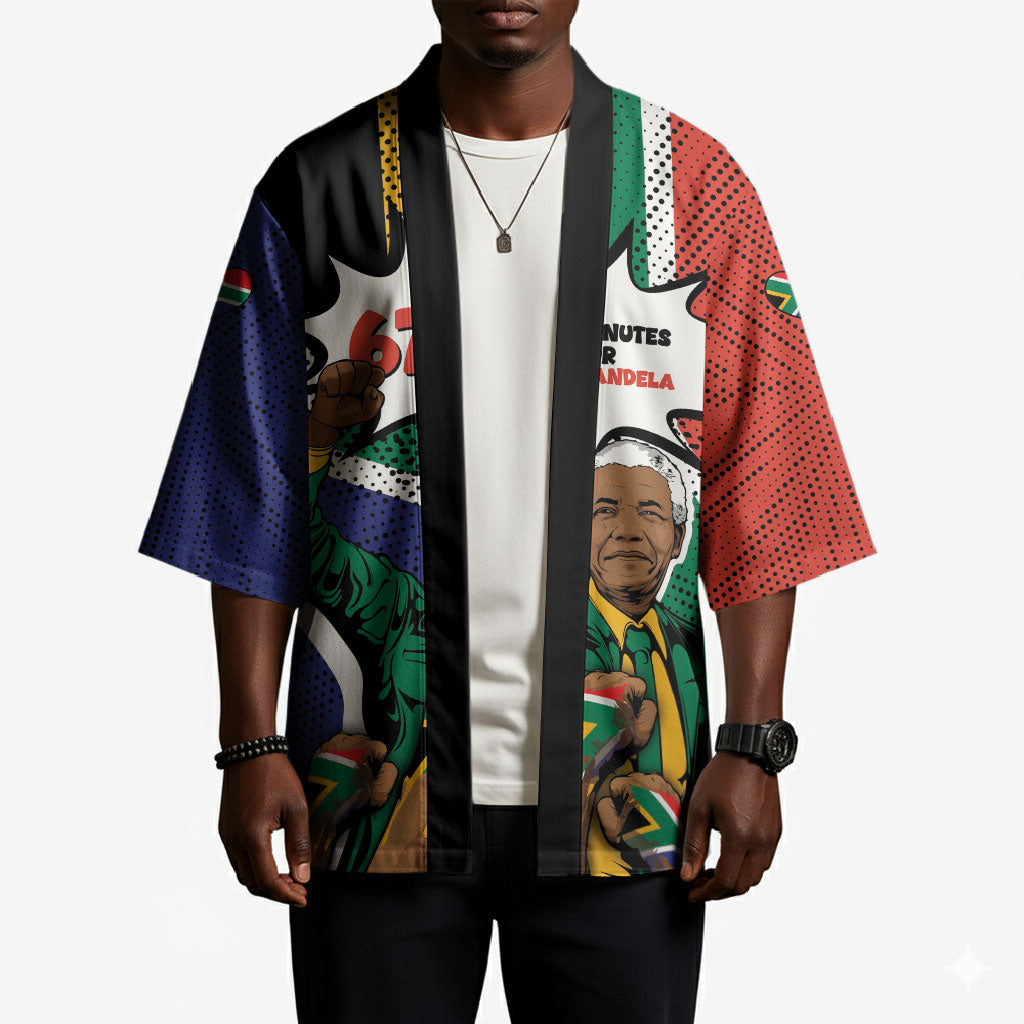 Nelson Mandela Birthday Kimono 67 Minutes South Africa Flag Comic