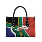 Nelson Mandela Birthday Leather Bag 67 Minutes South Africa Flag Comic