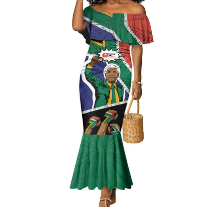 Nelson Mandela Birthday Mermaid Dress 67 Minutes South Africa Flag Comic