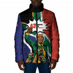 Nelson Mandela Birthday Padded Jacket 67 Minutes South Africa Flag Comic
