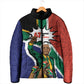 Nelson Mandela Birthday Padded Jacket 67 Minutes South Africa Flag Comic