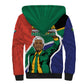 Nelson Mandela Birthday Sherpa Hoodie 67 Minutes South Africa Flag Comic