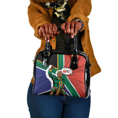 Nelson Mandela Birthday Shoulder Handbag 67 Minutes South Africa Flag Comic