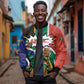 Nelson Mandela Birthday Sleeve Zip Bomber Jacket 67 Minutes South Africa Flag Comic