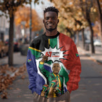 Nelson Mandela Birthday Sweatshirt 67 Minutes South Africa Flag Comic
