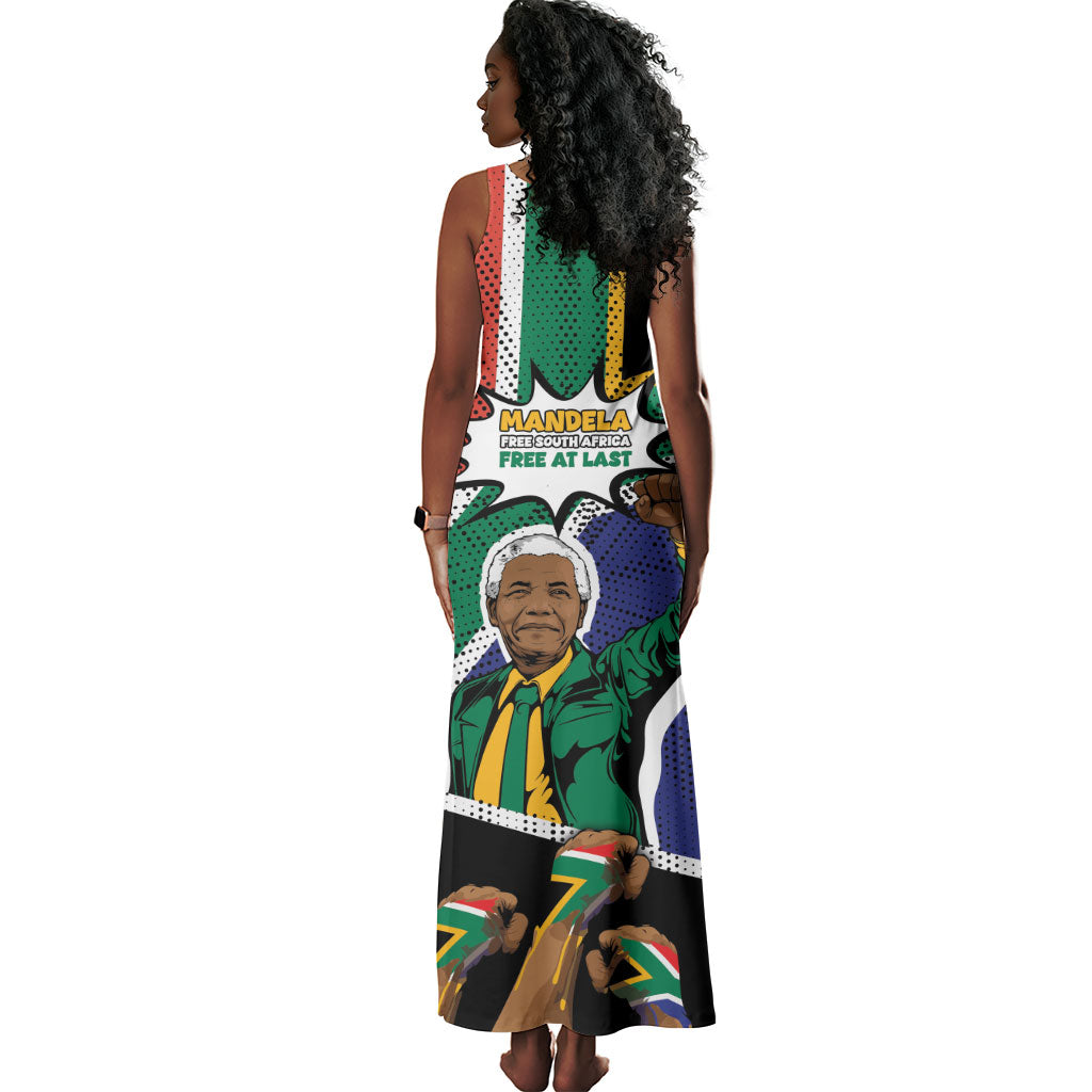 Nelson Mandela Birthday Tank Maxi Dress 67 Minutes South Africa Flag Comic
