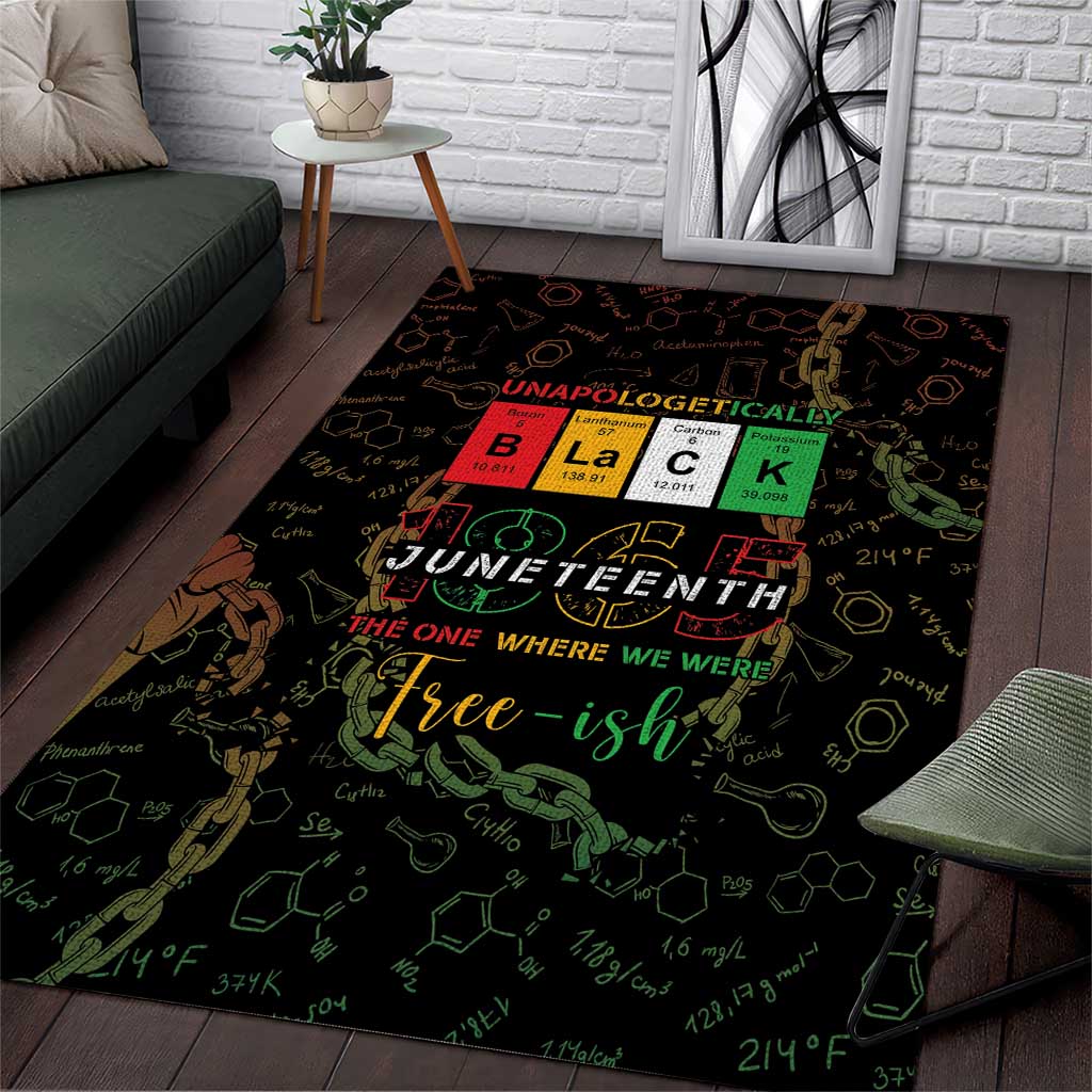 Rasist Rug Juneteenth 1865 Area Rug Unapologetically Black by African Pride