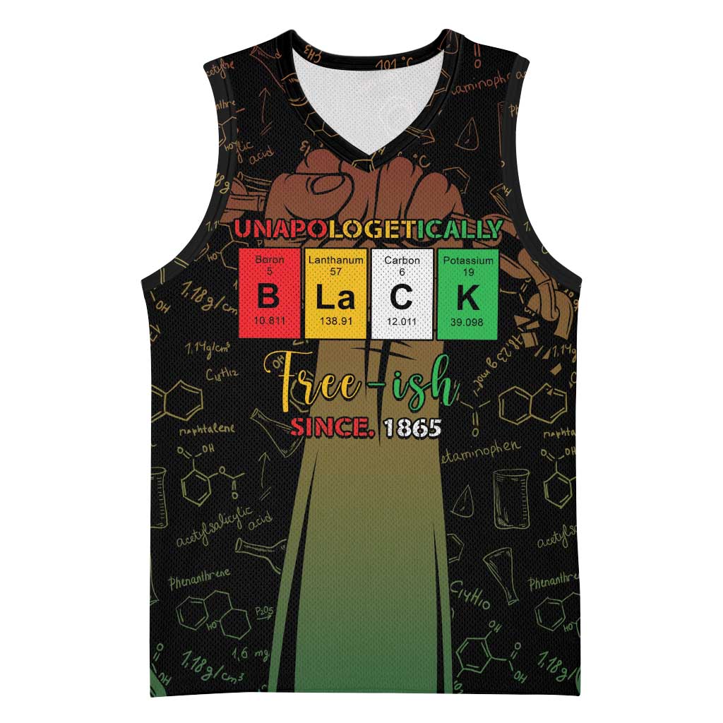 Juneteenth 1865 Basketball Jersey Unapologetically Black - African Pride