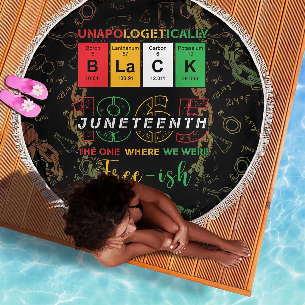 Juneteenth 1865 Beach Blanket Unapologetically Black