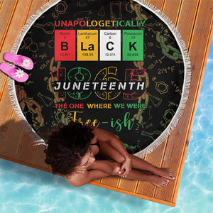 Juneteenth 1865 Beach Blanket Unapologetically Black