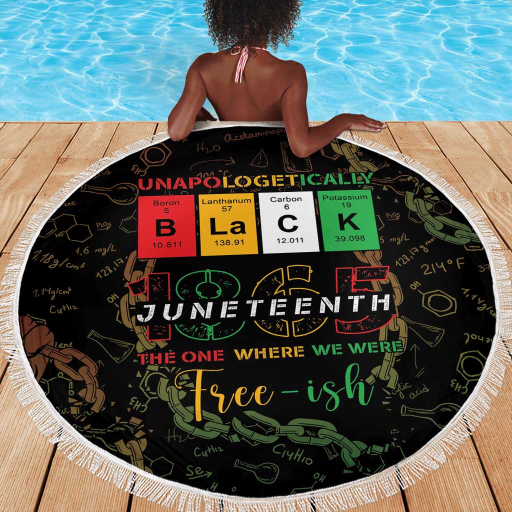 Juneteenth 1865 Beach Blanket Unapologetically Black
