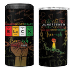 Juneteenth 1865 4 in 1 Can Cooler Tumbler Unapologetically Black