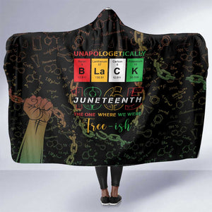 Juneteenth 1865 Hooded Blanket Unapologetically Black